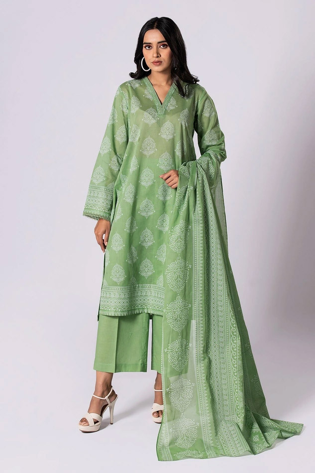 Fabrics 3 Piece Suit |Top Bottoms Dupatta - Women Fashion 2024, - Lawn ...
